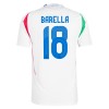 Maglia ufficiale Italia Barella 18 Trasferta Euro 2024 per Uomo